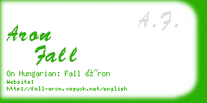 aron fall business card